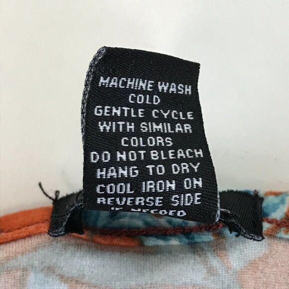 Rue21 Floral Cold Shoulder Top Size Small Orange Criss-Cross Stretch Knit Casual - Picture 9 of 9